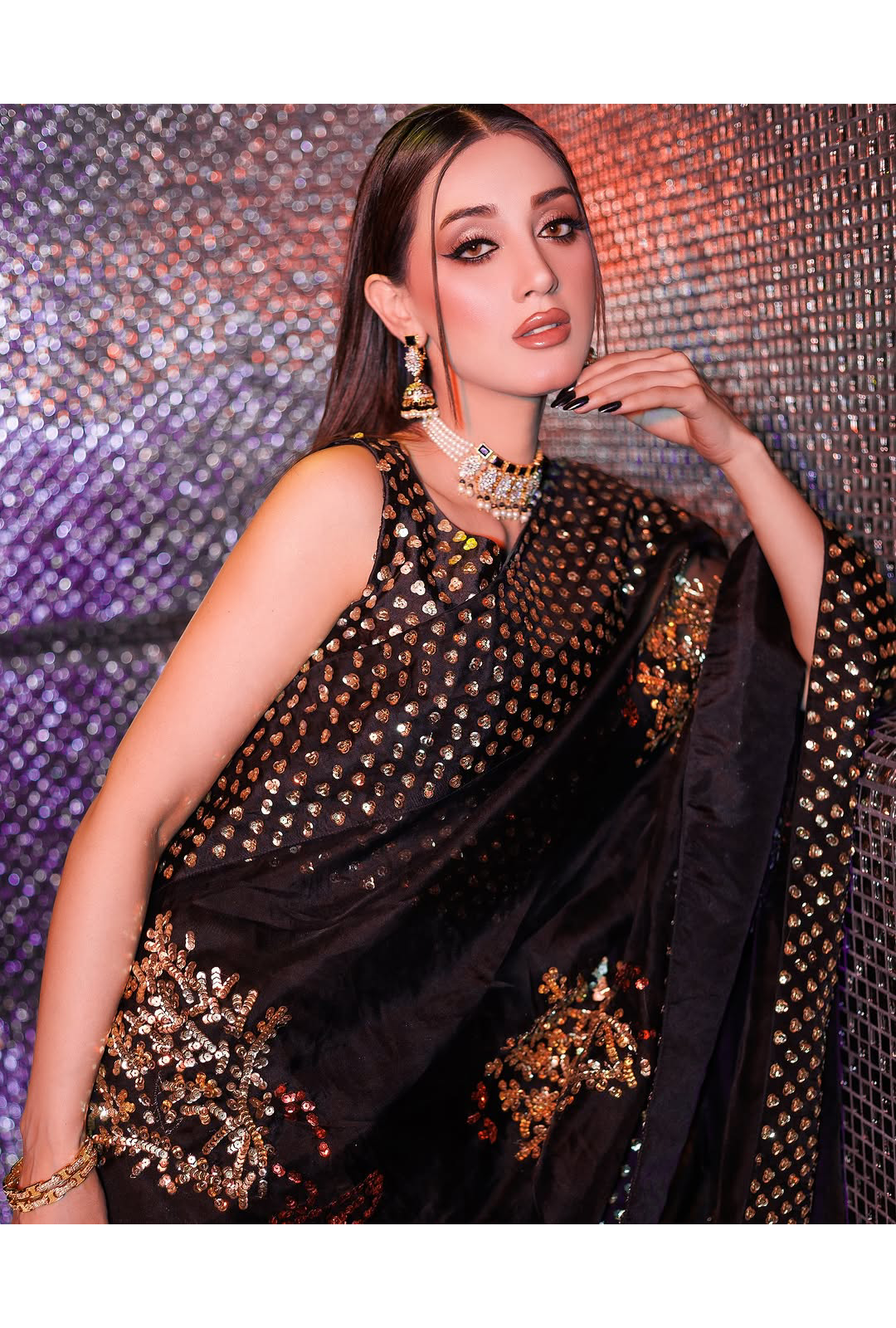 BLACK EMBELLISHED