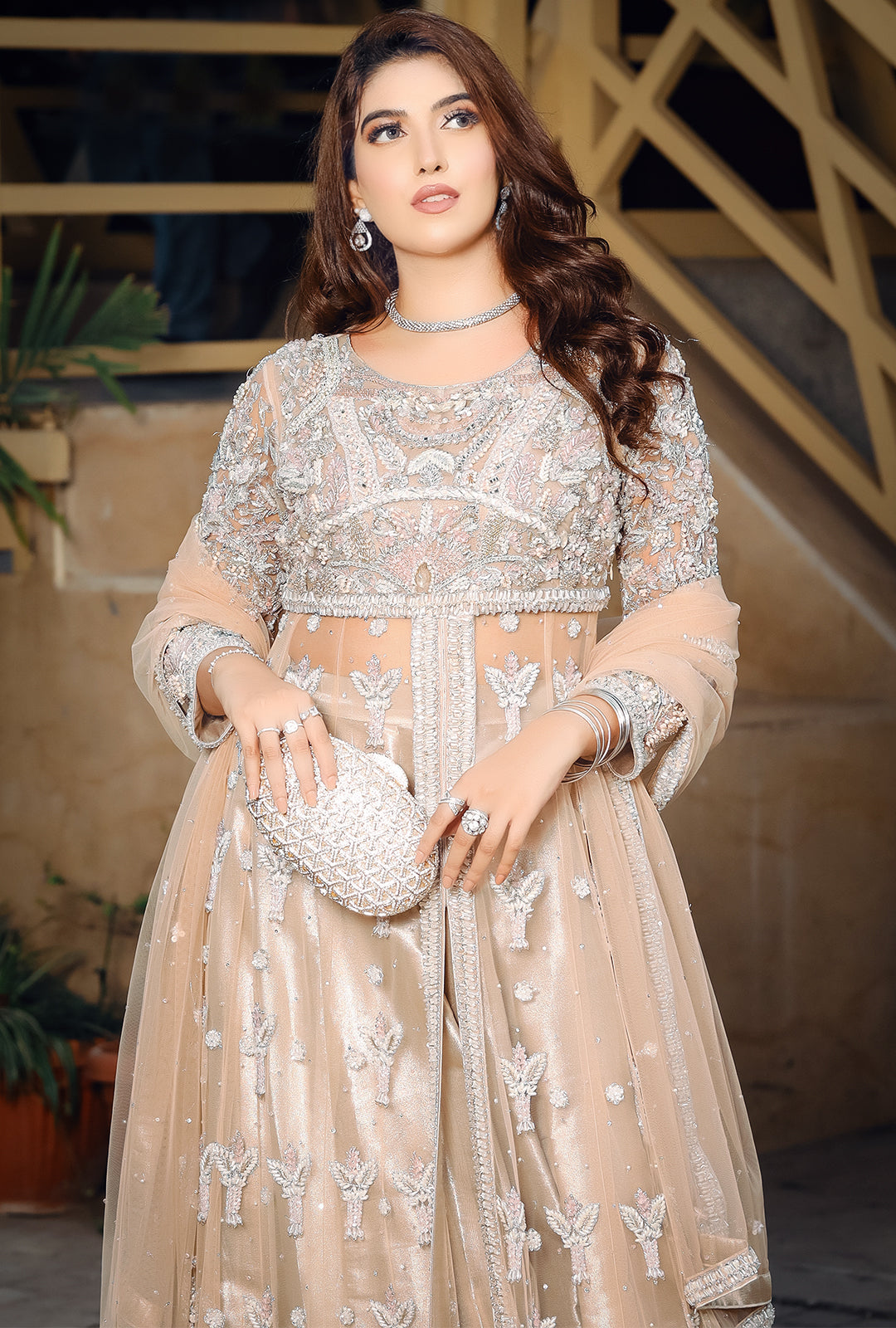 TEA PINK FLOOR LEGNTH MAXI-USC-109