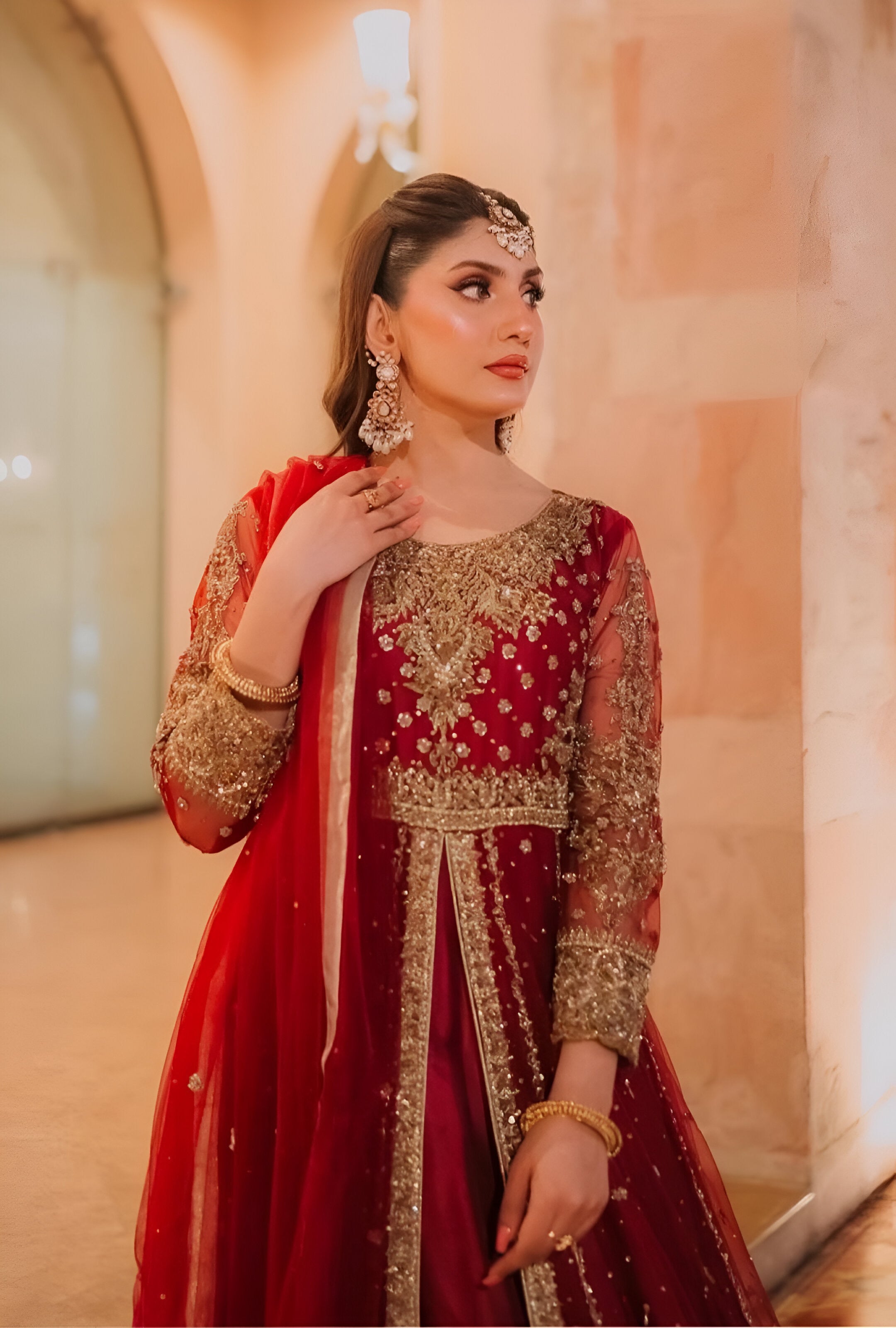 Pakistani Bridal Wear For Barat Walima Mehndi Usama Silk