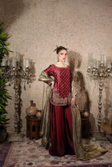 MEHROON SHORT SHIRT
