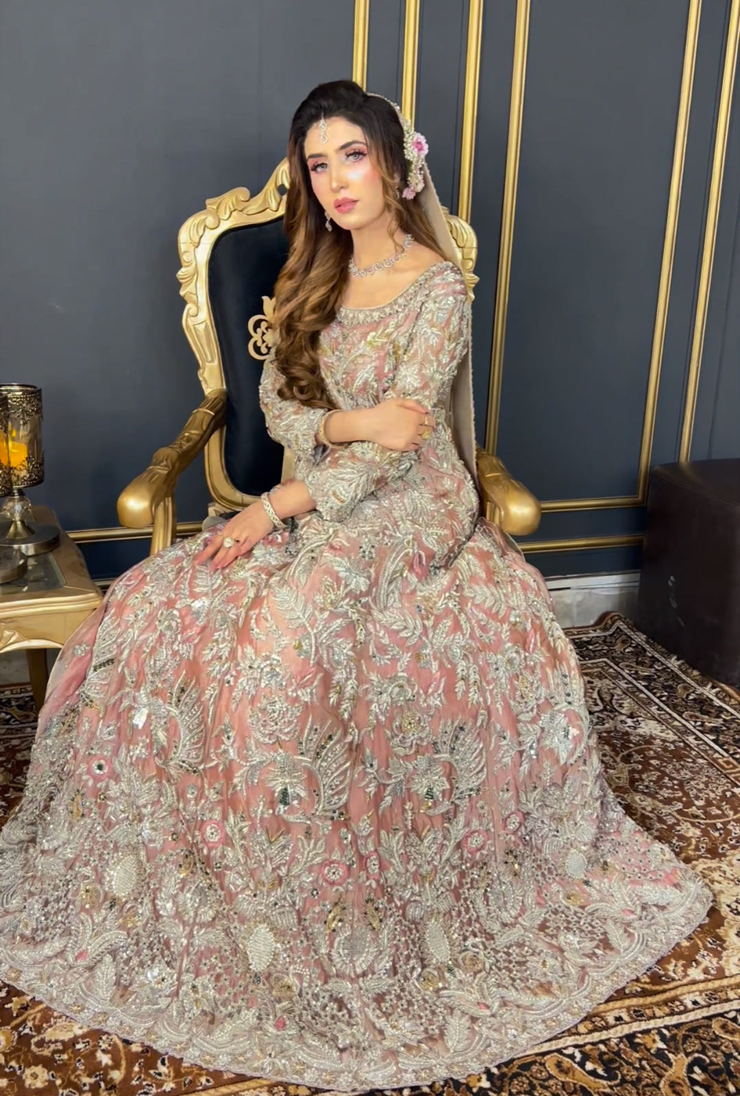 Chiffon,Net Maroon Muslim Wedding Dresses