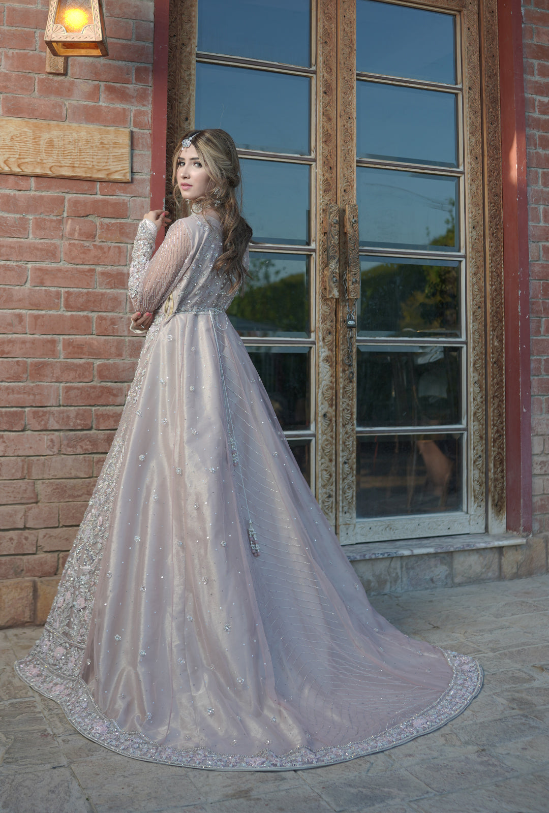 BABY PINK HAND WORK MAXI-USC-34